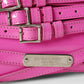 Burberry Pink Patent Leather Bridle Elongated Clutch Bag