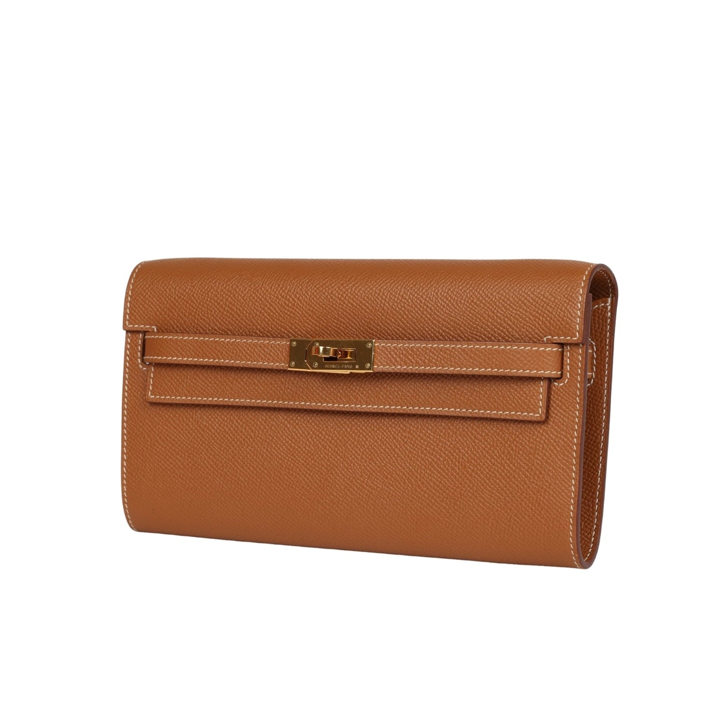 Hermes Kelly Wallet To Go Gold Epsom Gold Hardware