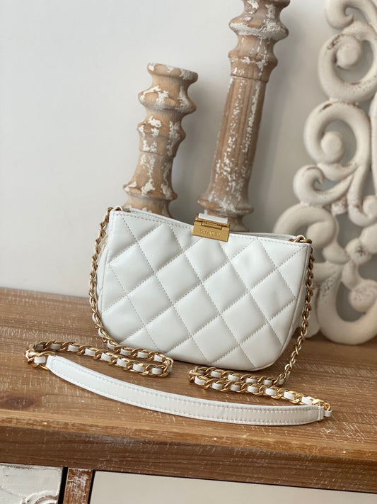 CHL - Small Hobo Bag Gold Hardware White For Women Handbags, Shoulder Bags 7.5in/19cm