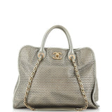 CHANEL Up In The Air Top Handle Tote Perforated Leather Large