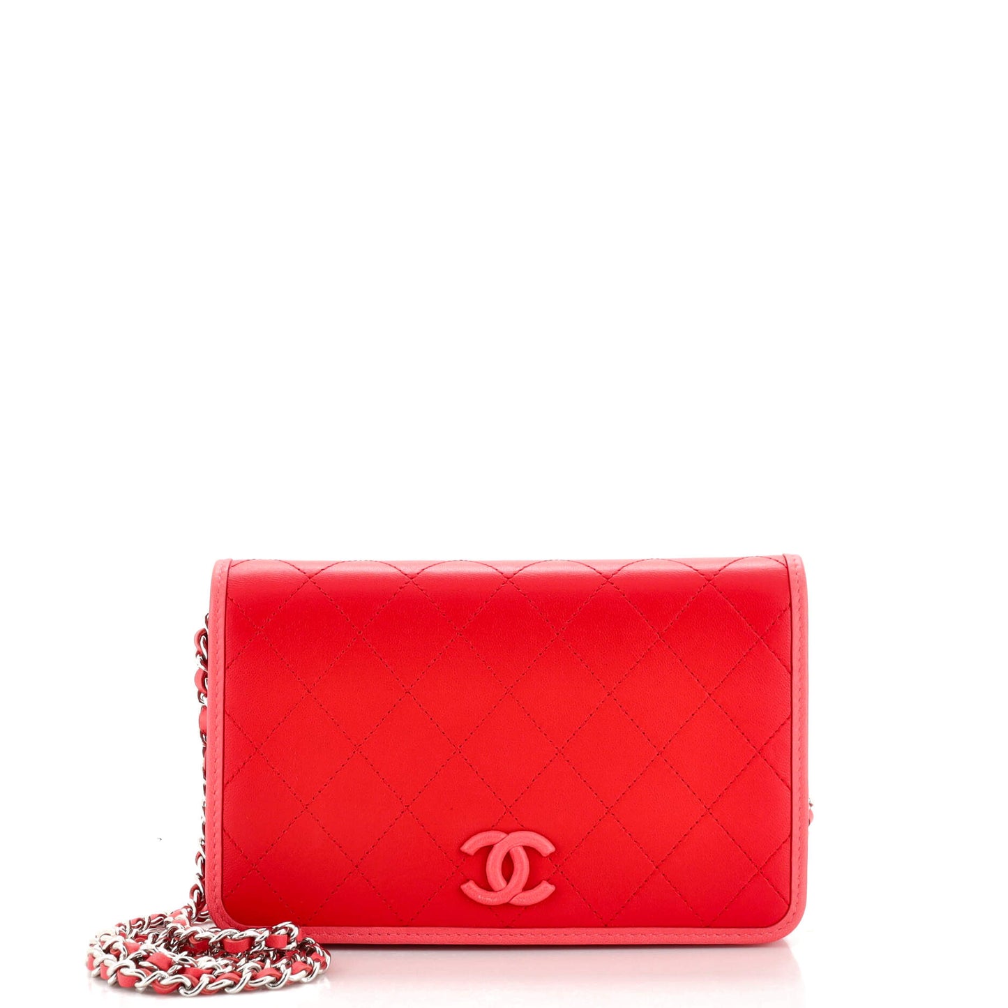CHANEL Covered CC Wallet on Chain Quilted Lambskin