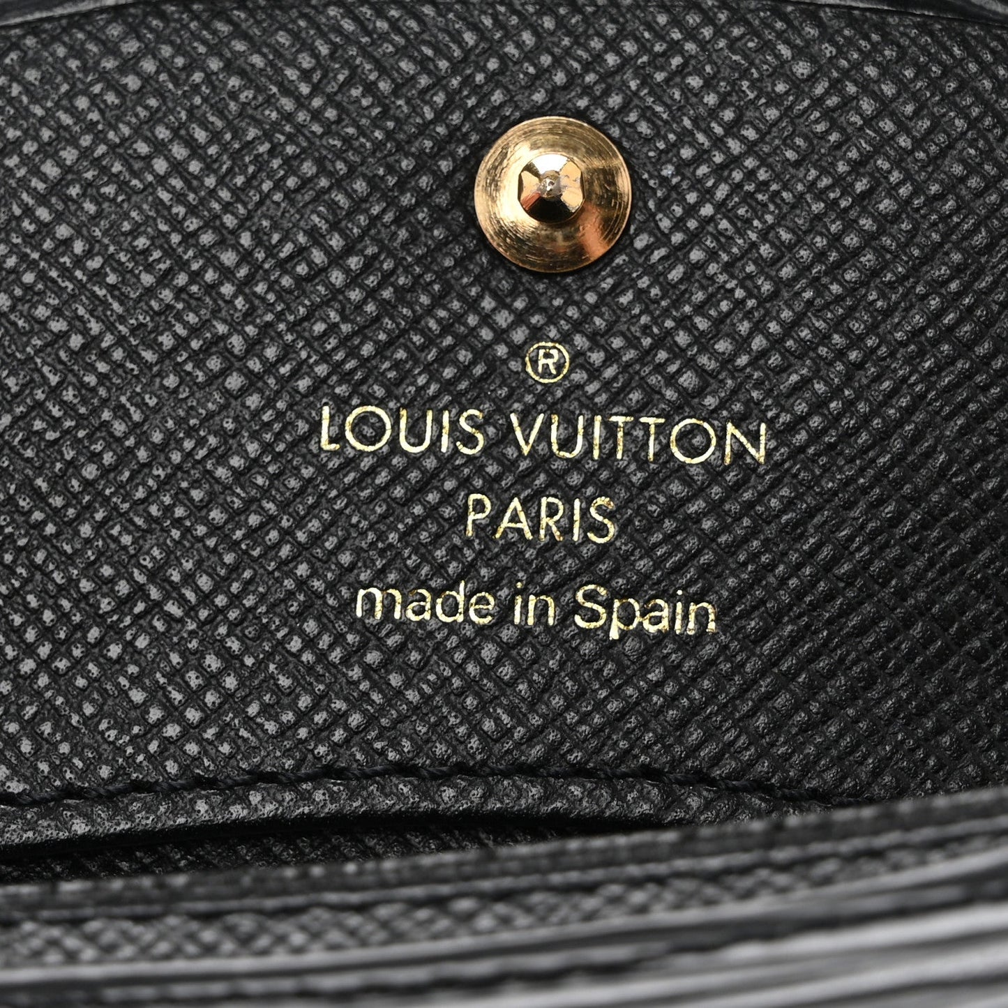 Louis Vuitton Epi Porte-Monnaie Simple Coin Purse Black