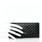 Prada Soft Calfskin Quilted Continental Flap Wallet Black
