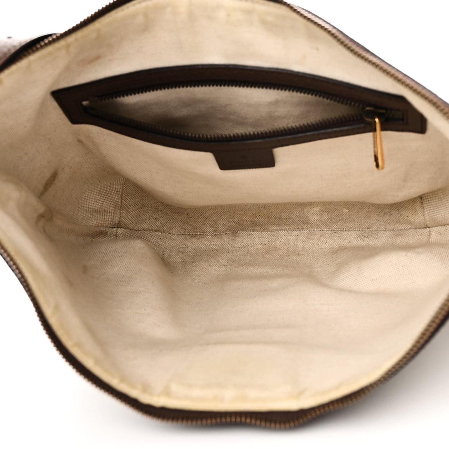 Amelia GG Supreme Monogram Web Small Ophidia Half Moon Hobo Brown