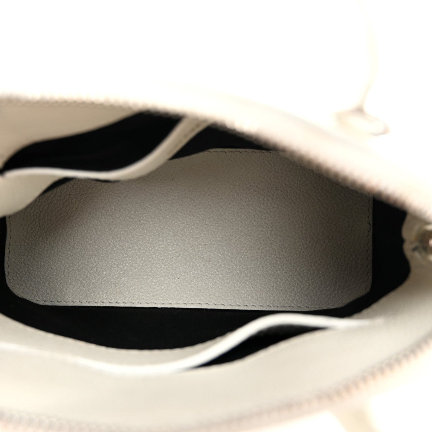 Balenciaga Grained Calfskin XXS Ville Top Handle Bag White Black