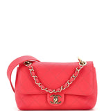 CHANEL City Walk Flap Bag Quilted Caviar Small
