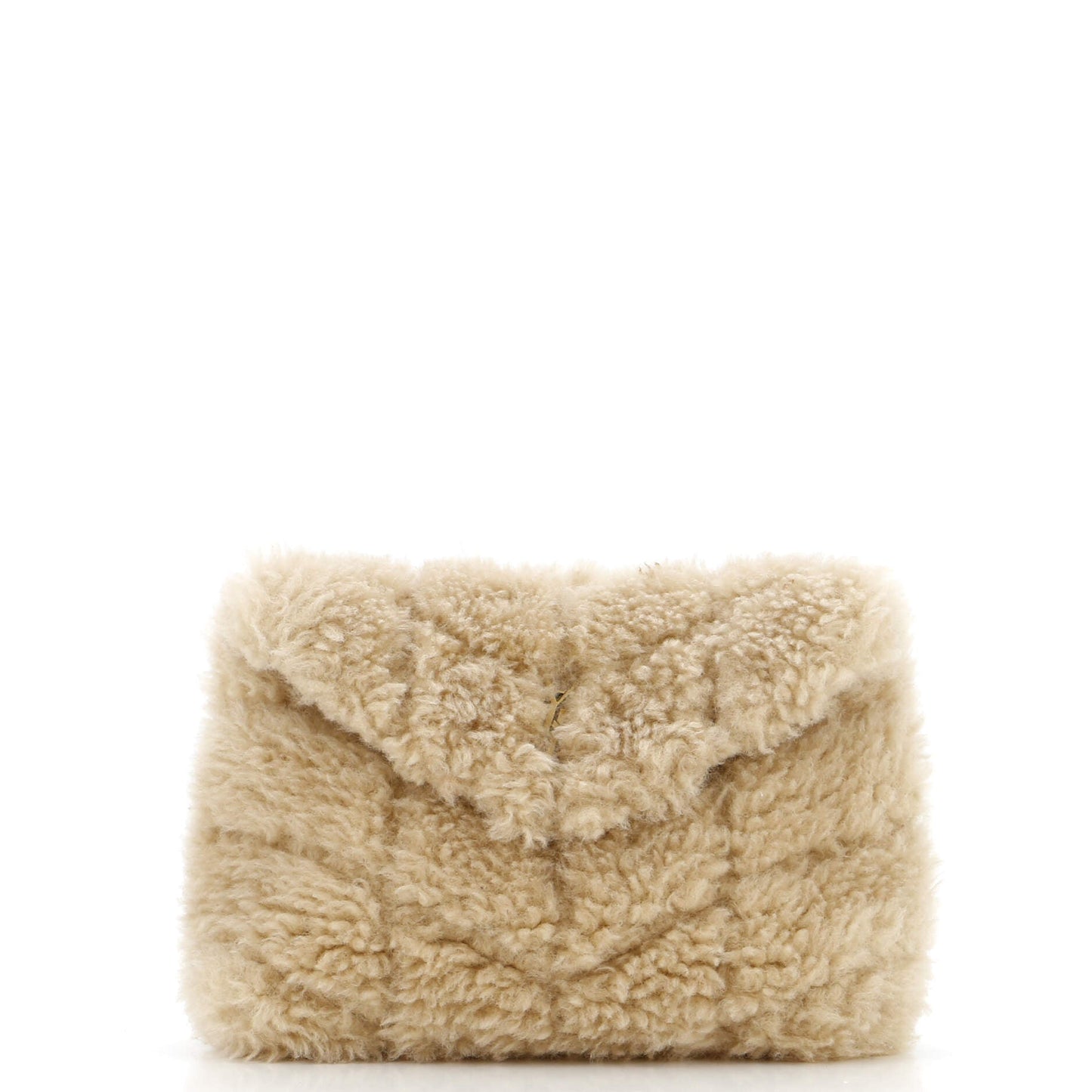 LouLou Puffer Clutch Matelasse Chevron Shearling Small