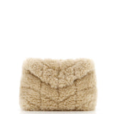 LouLou Puffer Clutch Matelasse Chevron Shearling Small
