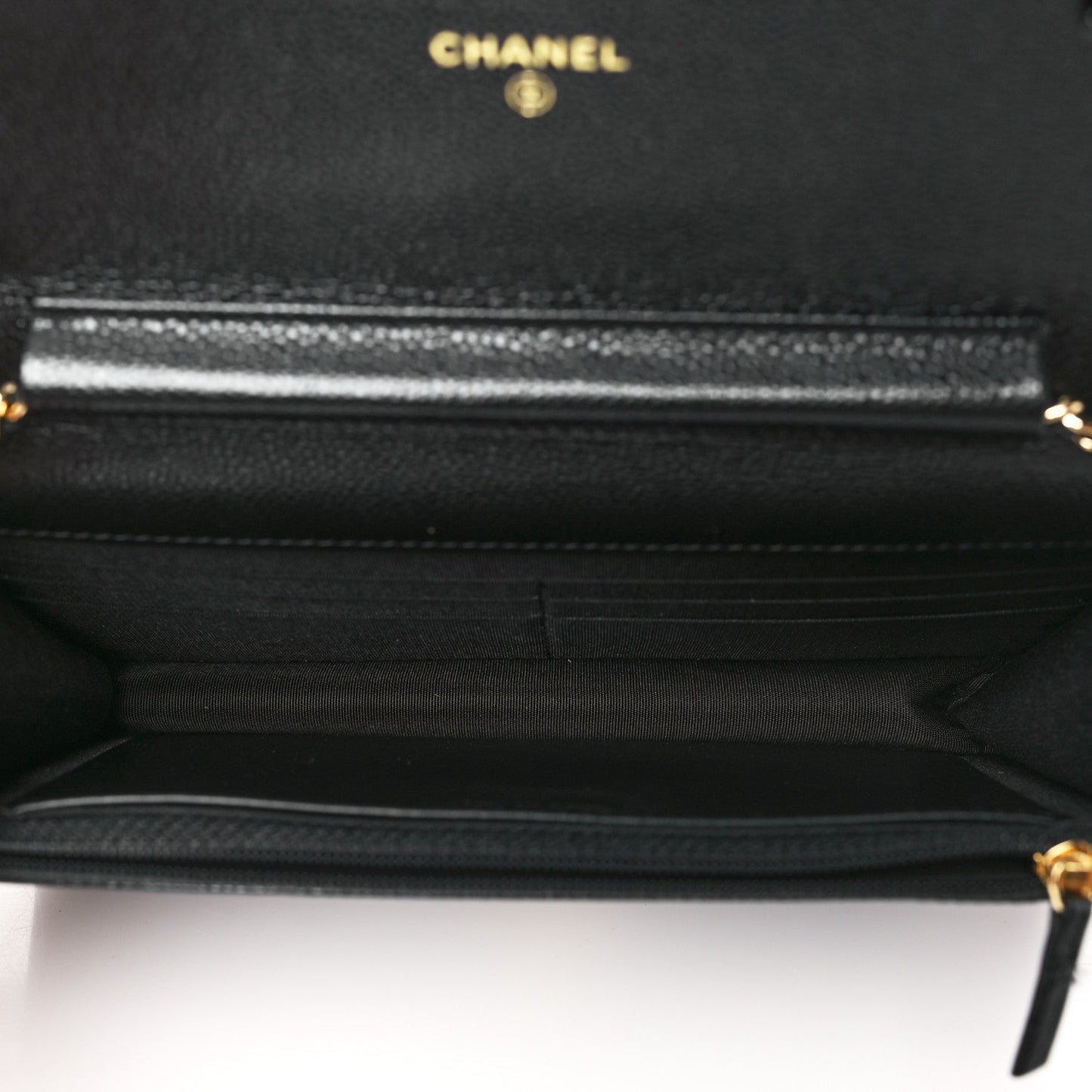 Amelia Caviar Quilted Miss Coco Wallet On Chain WOC Black