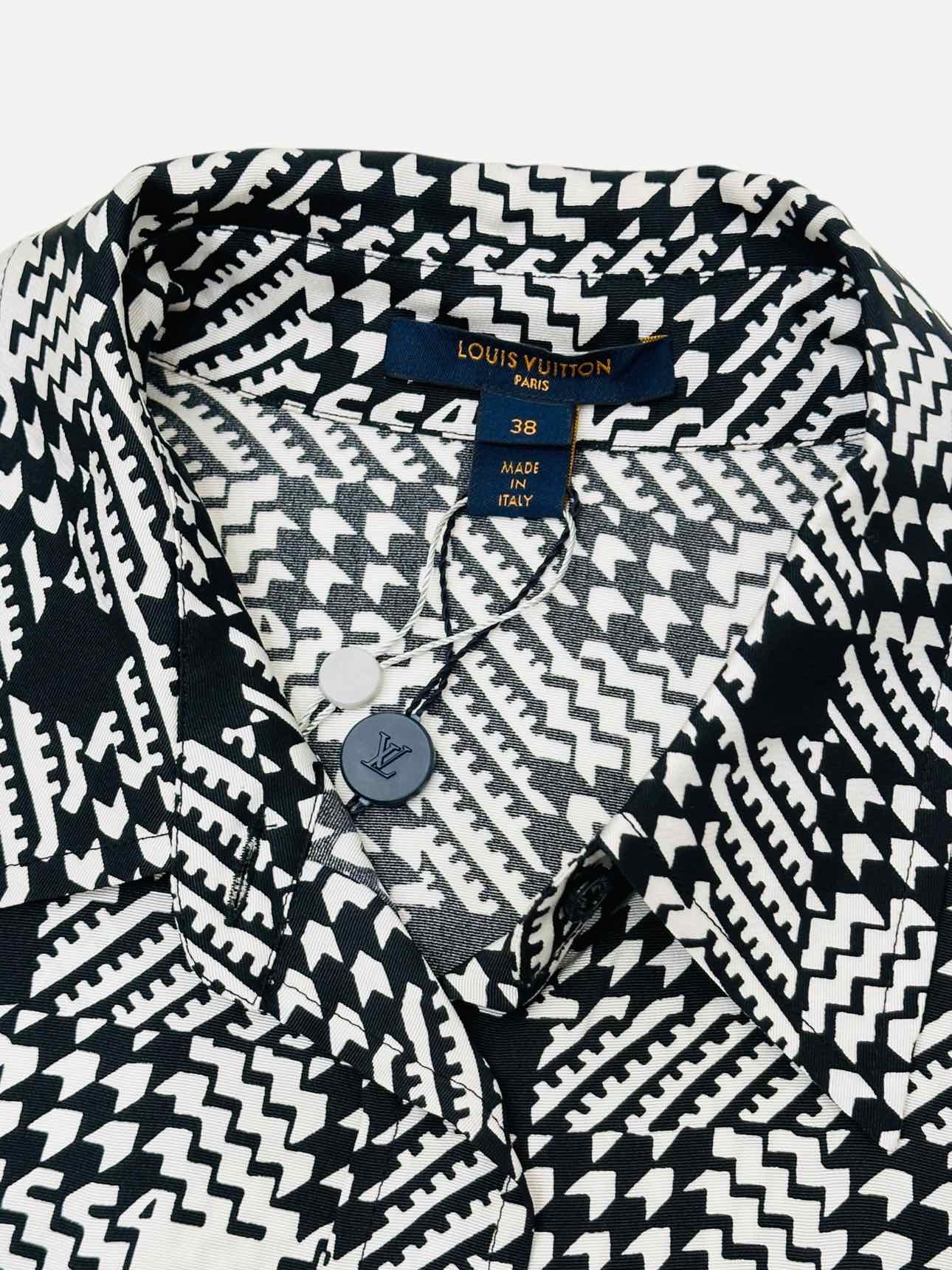 LOUIS VUITTON Relaxed Fit Black & White Size US 6 Shirt
