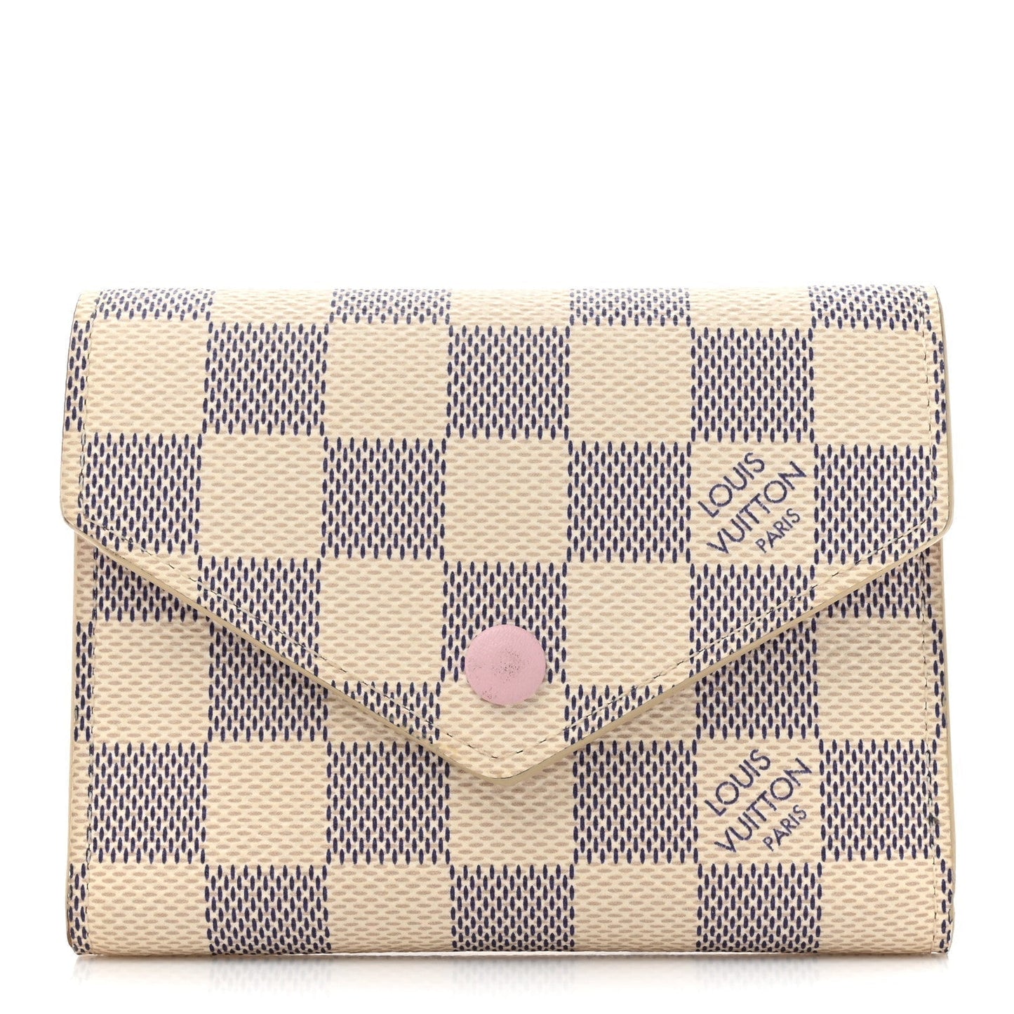 Louis Vuitton Damier Azur Victorine Wallet Rose Ballerine