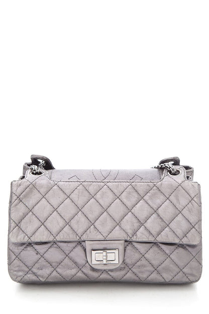 Chanel 2008 Silver Reissue Accordian Handbag
