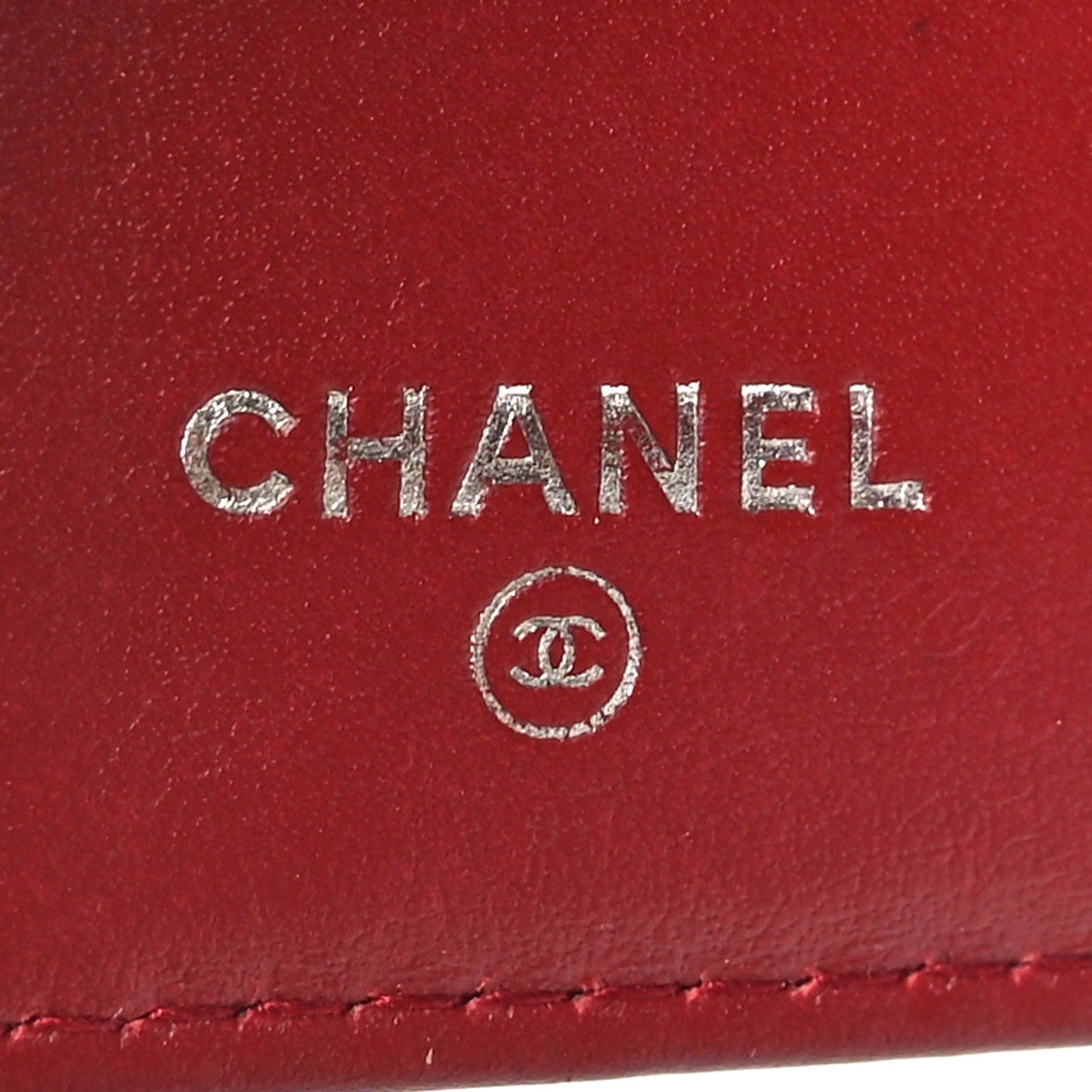 Amelia Caviar Chevron Quilted Boy Flap Wallet Red
