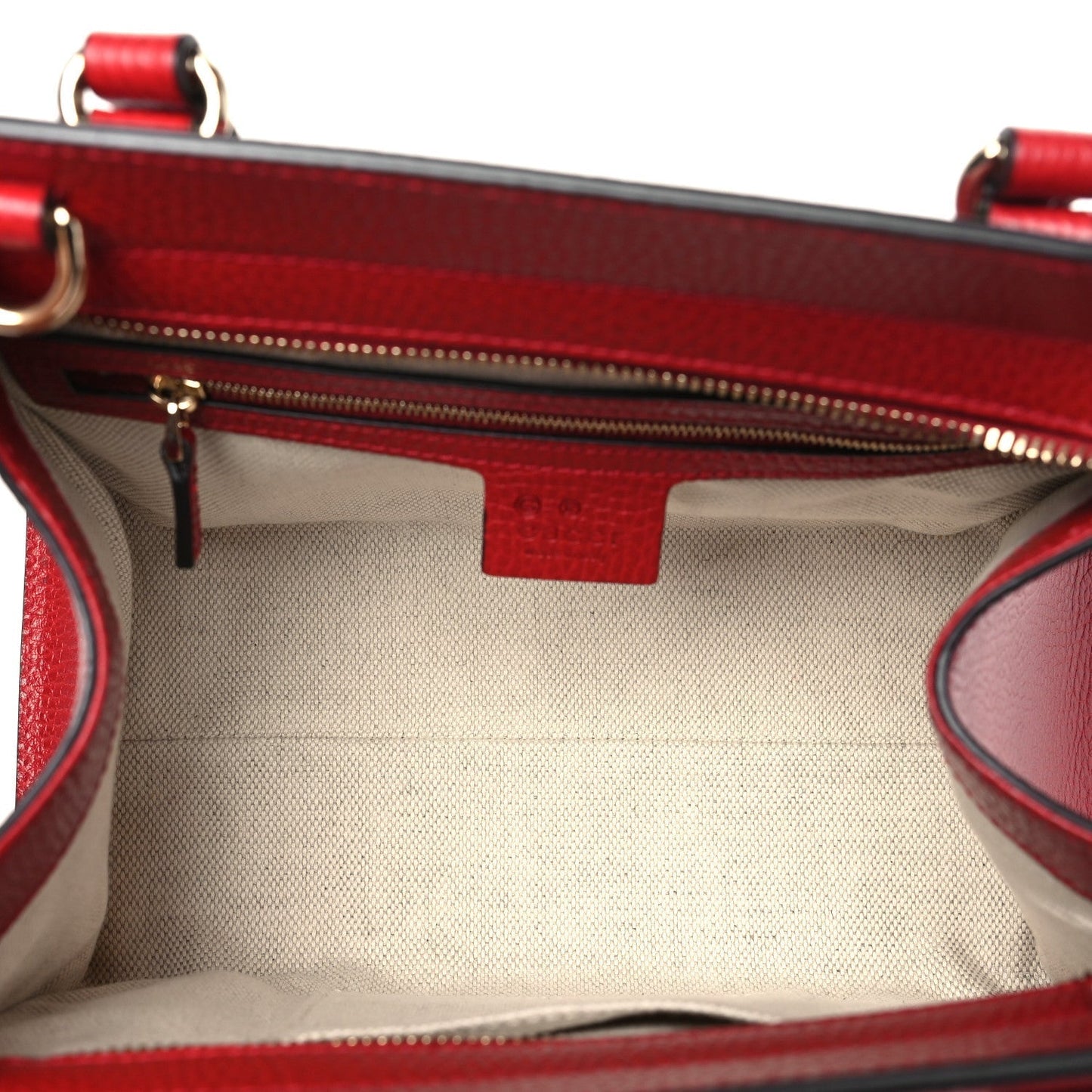 Amelia Dollar Calfskin Medium Soho Top Handle Satchel Hibiscus Red
