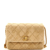 CHANEL Precious Buttons Chain Flap Bag Quilted Velvet Mini