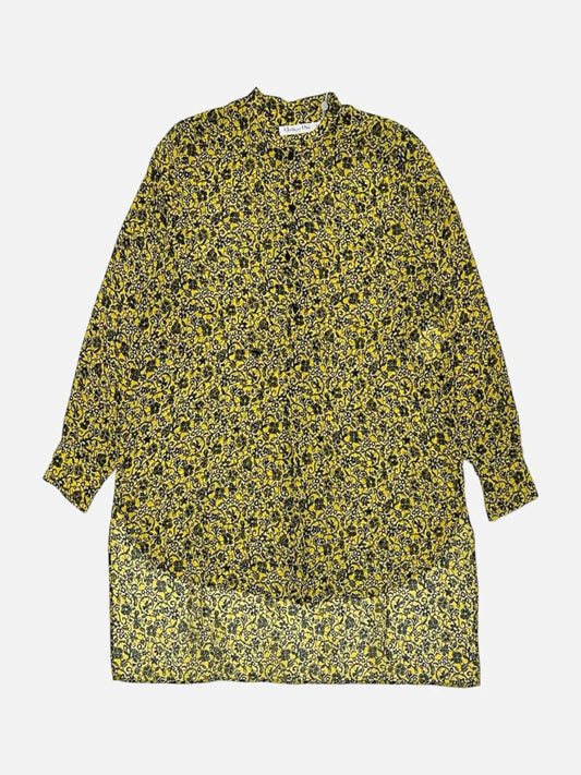 CHRISTIAN DIOR Yellow & Black Floral Size US 6 Blo