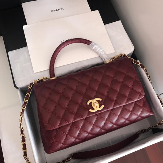 CHL - Handbag With Top Handle Dark Red For Women 11in/28cm