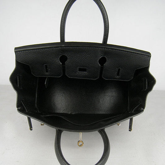 Hermes Birkin 25cm Handbag 6068 black golden