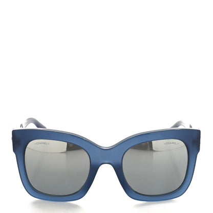 Amelia Acetate Mirror CC Square Fall Sunglasses 5357-A Blue