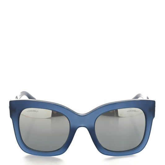Amelia Acetate Mirror CC Square Fall Sunglasses 5357-A Blue
