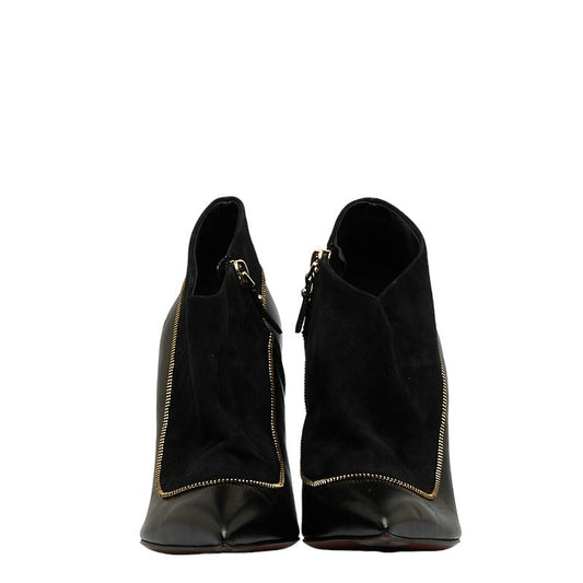 Louis Vuitton Zippoint PinHill Short Boots MA0134 Black Gold Leather Suit  Louis Vuitton