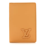 Louis Vuitton Grained Calfskin Aerogram Pocket Organizer Safran