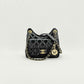 CHANEL Wavy CC Hobo Black Quilted Shoulder Bag