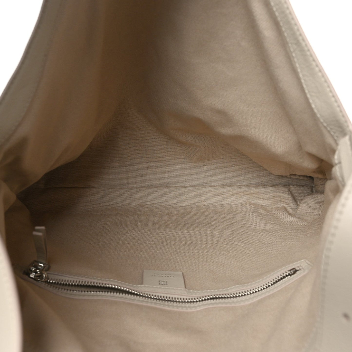 Givenchy Tumbled Calfskin Medium Voyou Bag Natural Beige