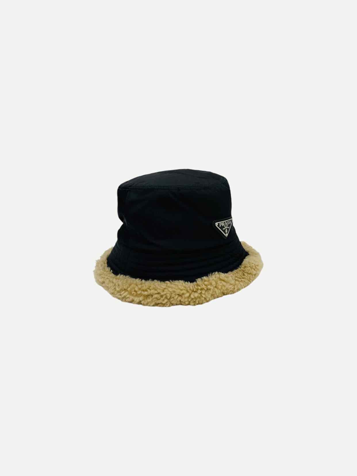 PRADA Black & Cream Bucket Hat