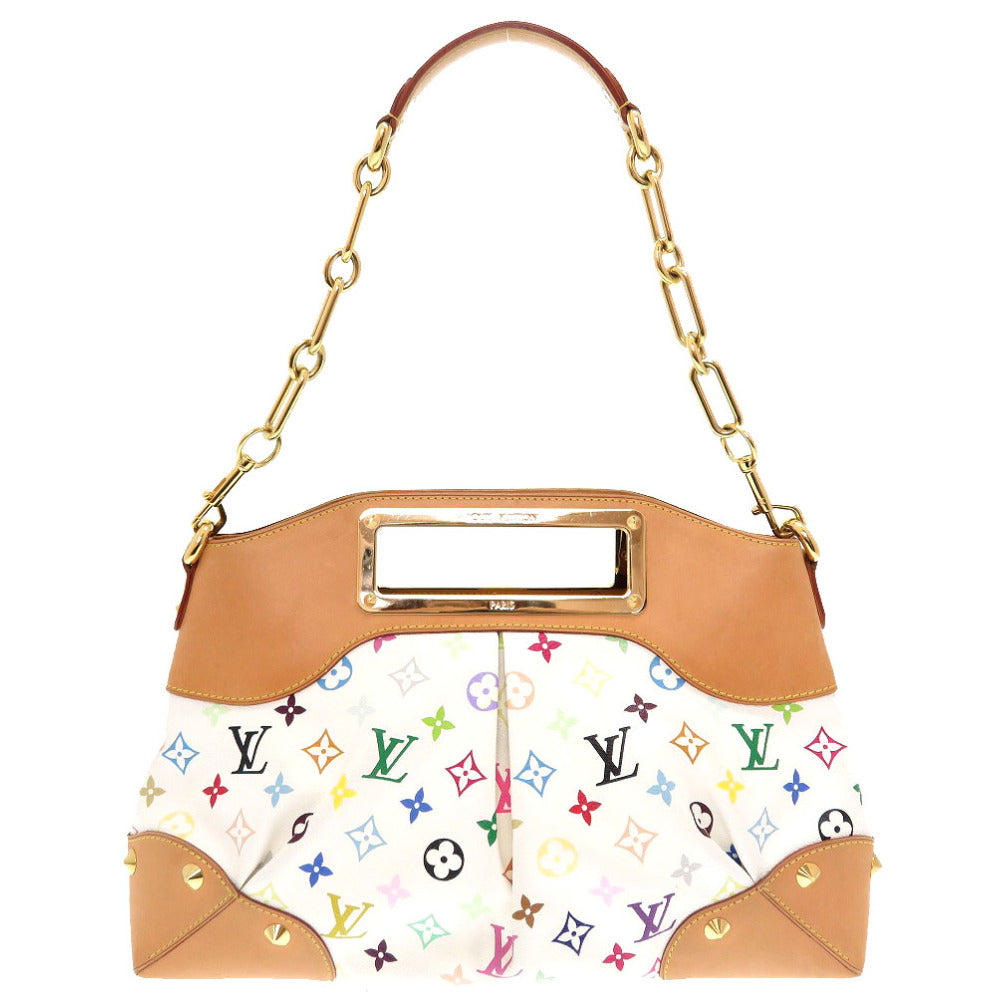 Louis Vuitton Monogram Multicolor Judy MM Blonde Shoulder Bag White LV