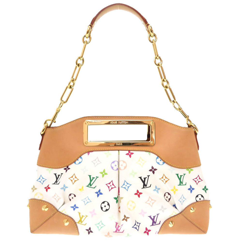 Louis Vuitton Monogram Multicolor Judy MM Blonde Shoulder Bag White LV