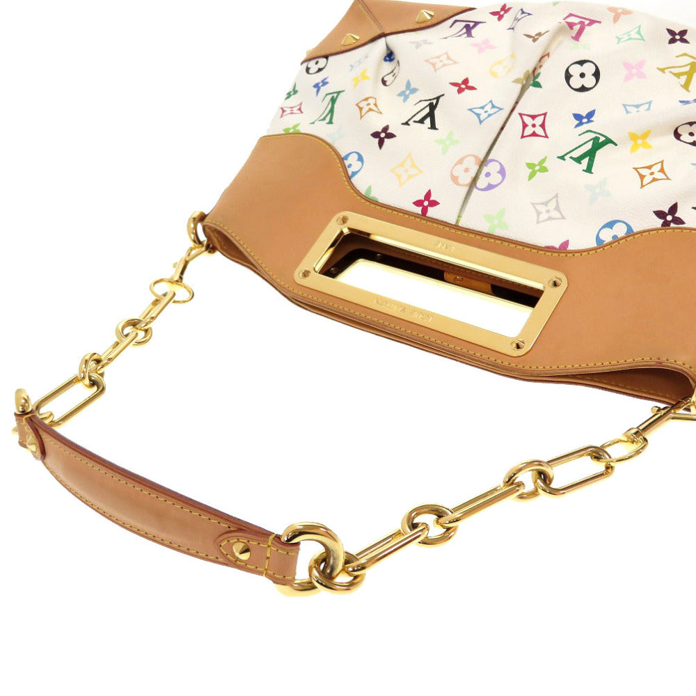 Louis Vuitton Monogram Multicolor Judy MM Blonde Shoulder Bag White LV