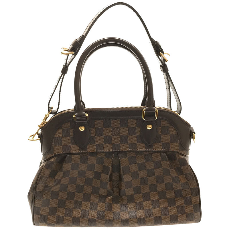 Louis Vuitton Trevi PM Damier Ebene Leather 2WAY Handbag