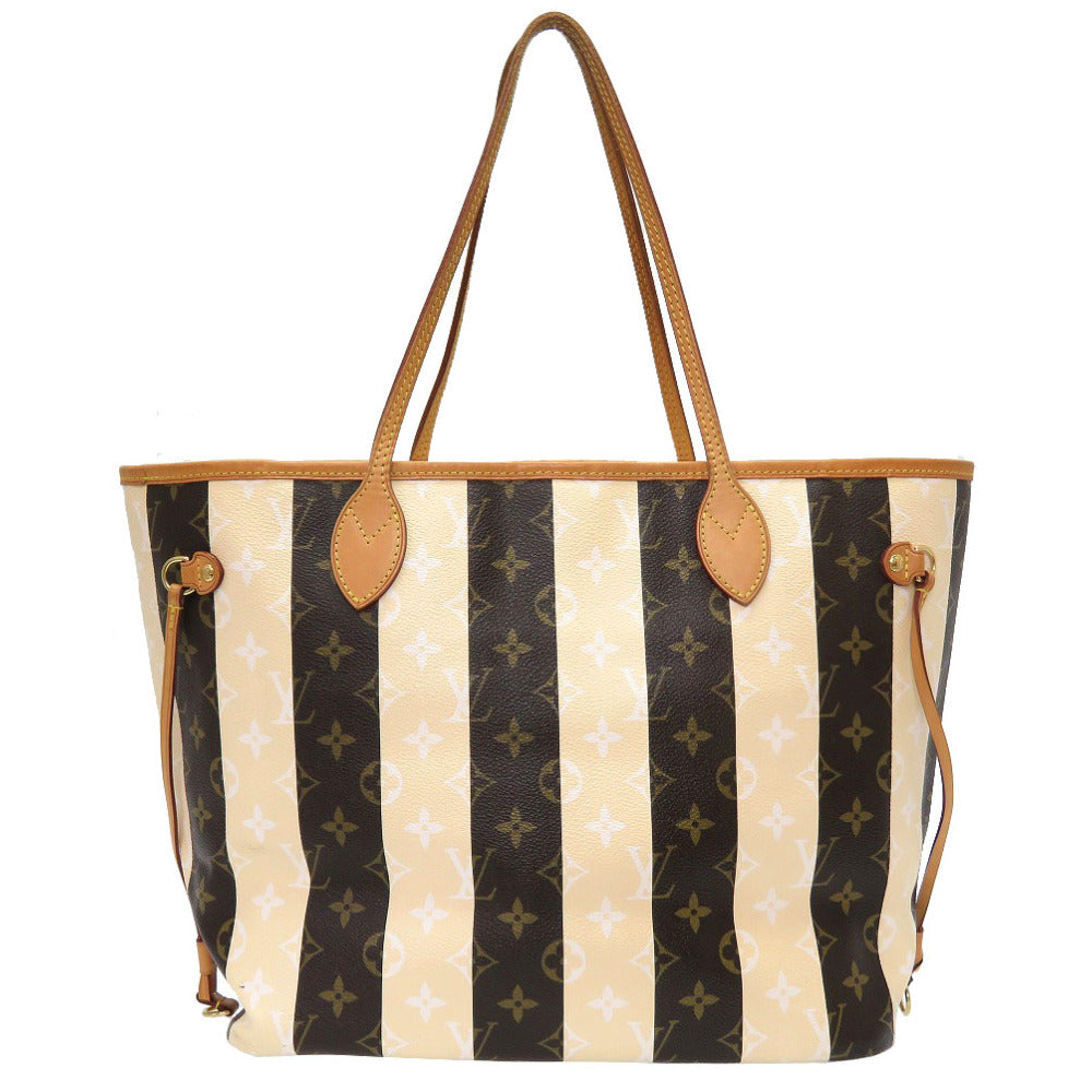 Louis Vuitton Monogram Rayule Neverfull MM Tote Bag LV Brown Beige