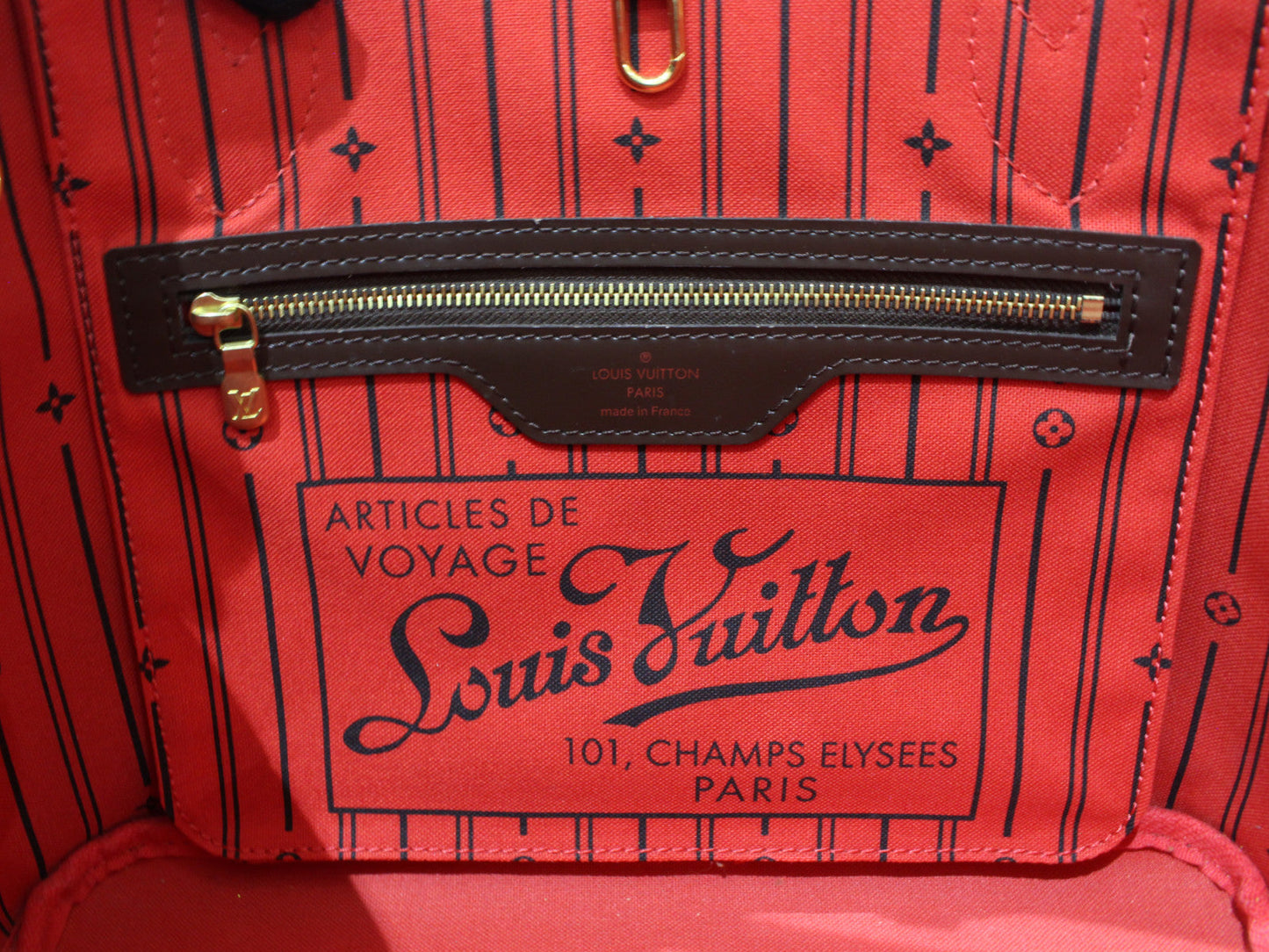 Louis Vuitton Neverfull PM Tote Bag Damier Ebene Brown