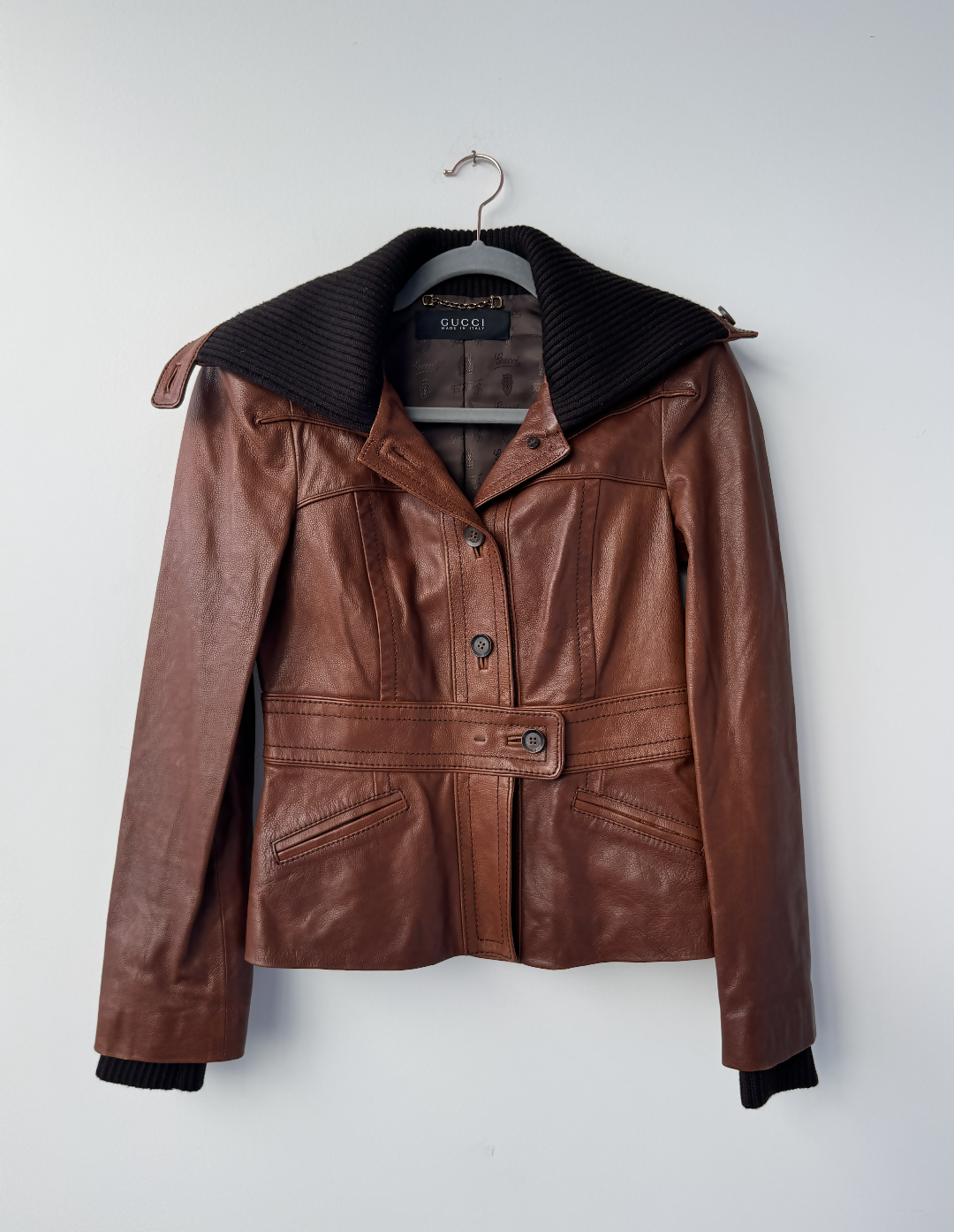 Gucci Leather Jacket, Brown -Tom Ford Era