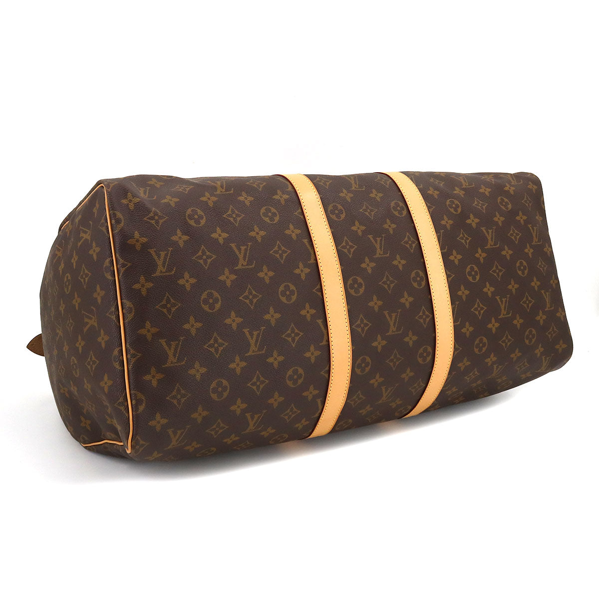 Louis Vuitton Monogram Keepall 55 Boston Bag Brown