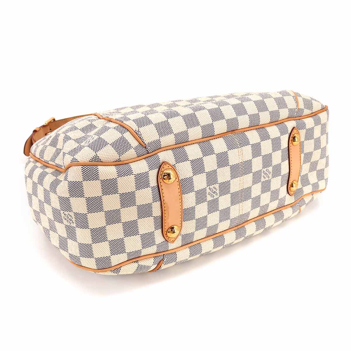 Louis Vuitton Damier Azur Galliera PM Shoulder Bag White Gray
