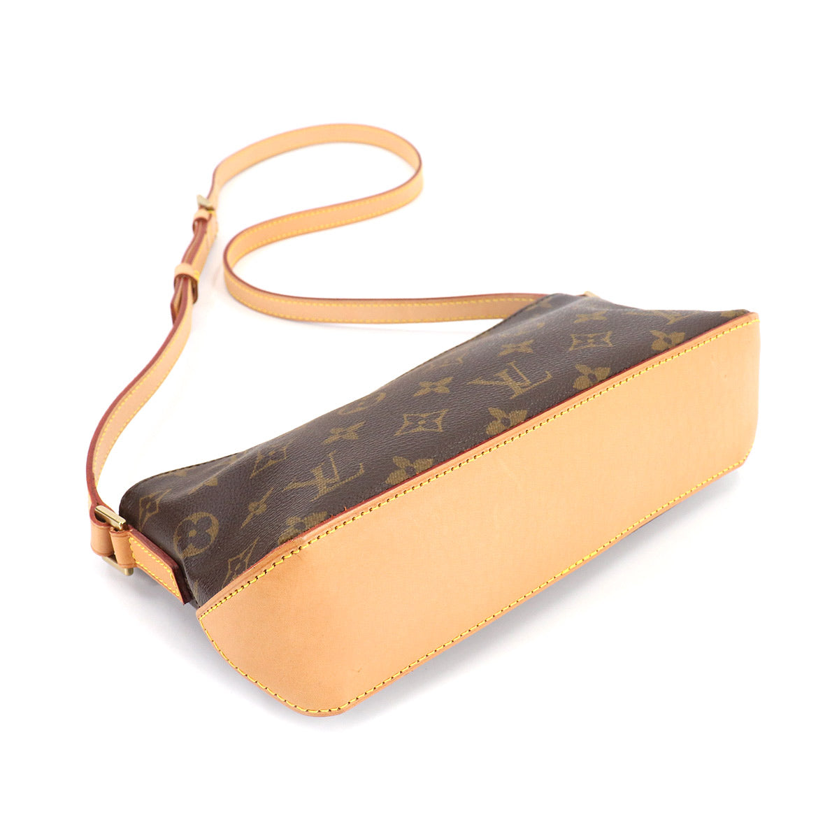 Louis Vuitton Monogram Trotter Shoulder Bag Brown