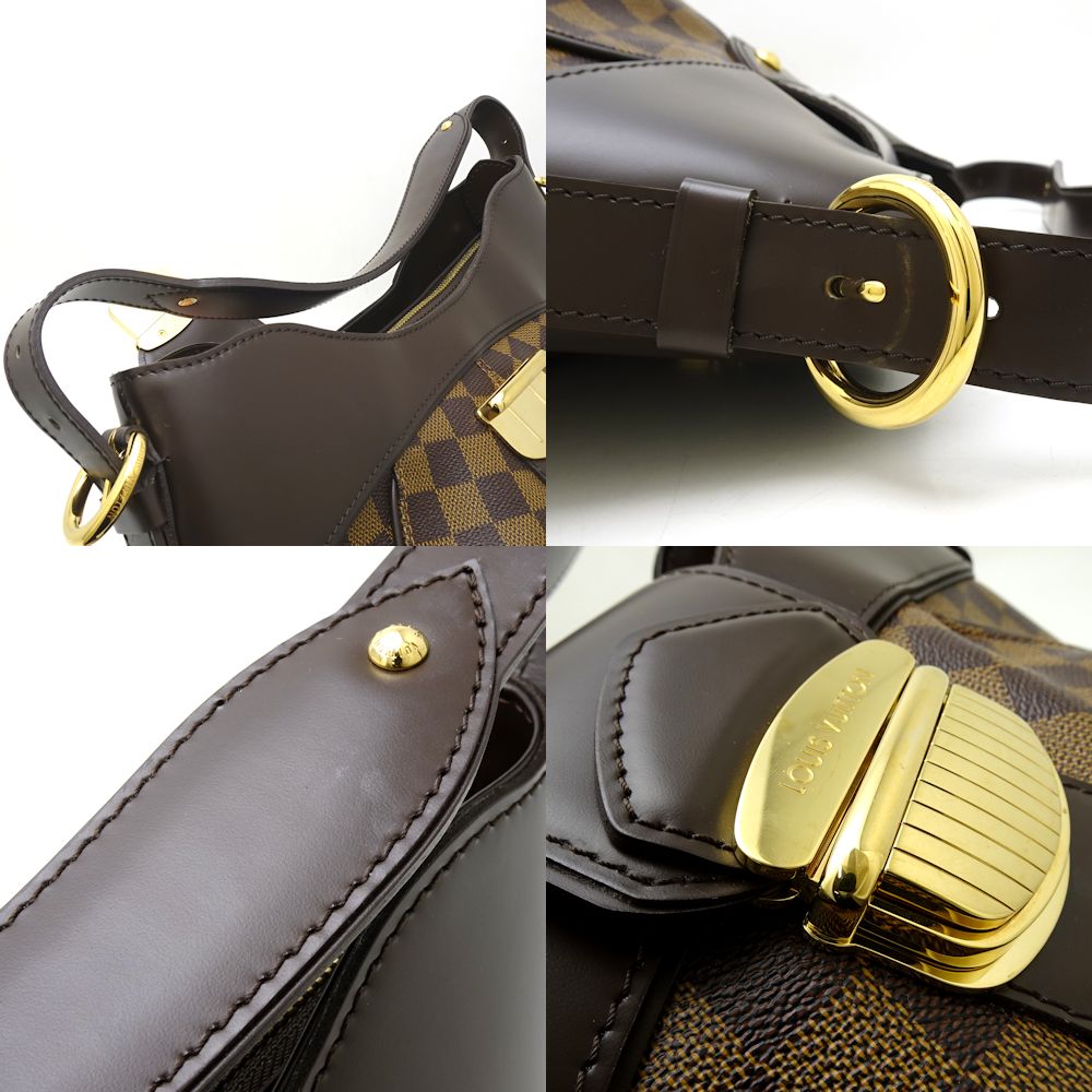 Louis Vuitton Damier Sistina MM Ebene Shoulder Bag Brown