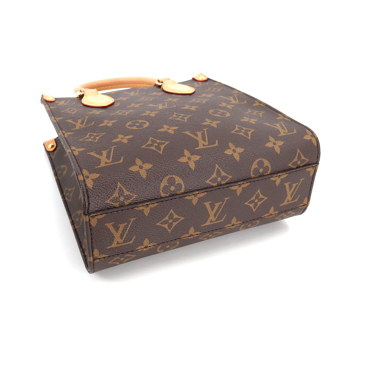 Louis Vuitton Monogram Sac Plat BB 2 Way Hand Shoulder Bag Brown