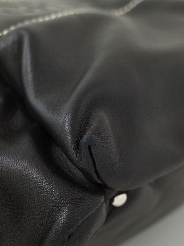 Chanel Logo Chain Semi-Shoulder Bag Black