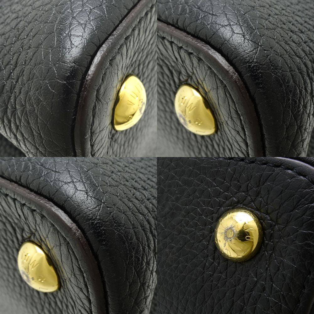 Louis Vuitton Capucines PM Taurillon Leather Noir 2WAY Bag Black