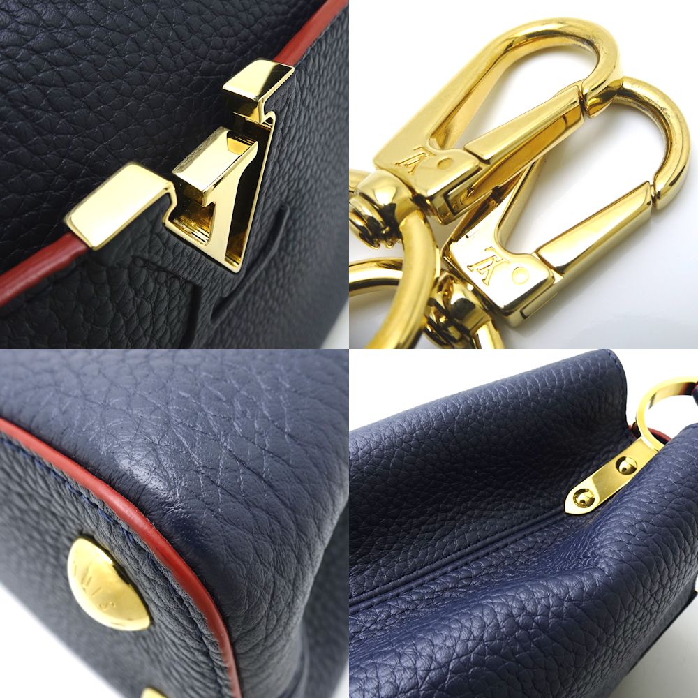 Louis Vuitton Capucines BB Taurillon Leather Marine Rouge