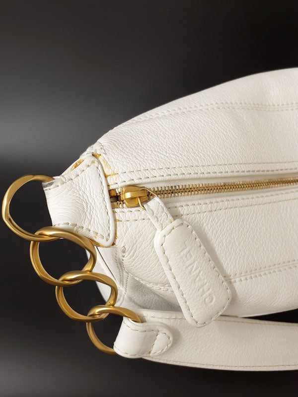 Chanel Coco Mark Semi-shoulder Bag white