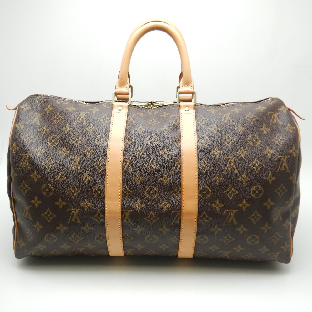 Louis Vuitton Monogram Keepall 45 Brown Boston Bag