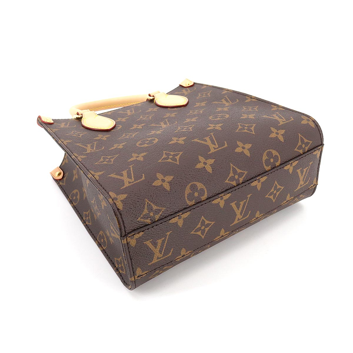 Louis Vuitton Monogram Sac Plat BB 2 Way Hand Shoulder Bag Brown