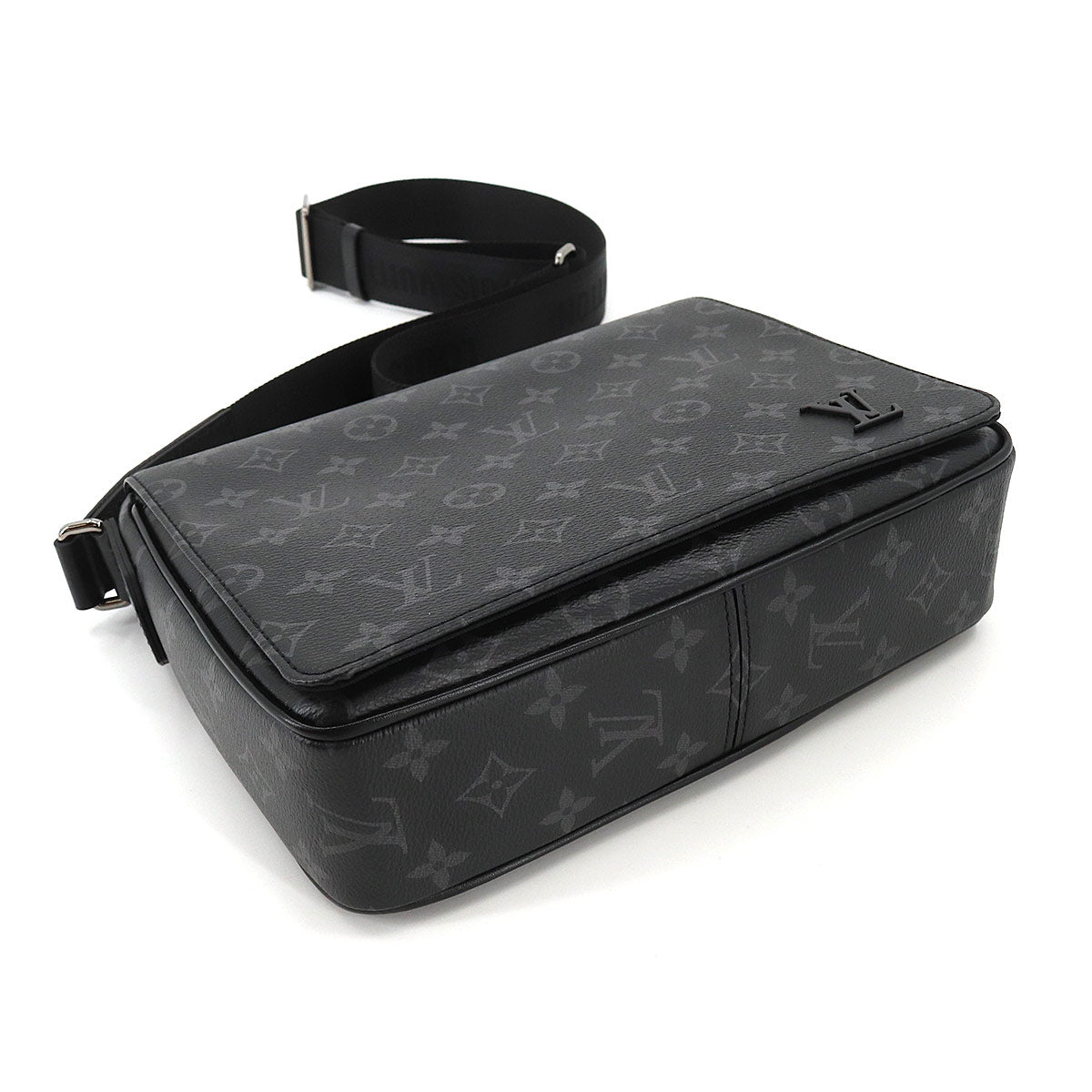 Louis Vuitton Monogram Eclipse District PM Shoulder Bag Black