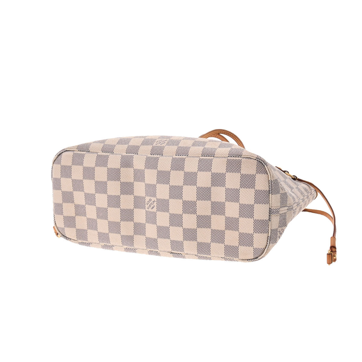 Louis Vuitton Damier Azur Neverfull PM White Canvas Handbag