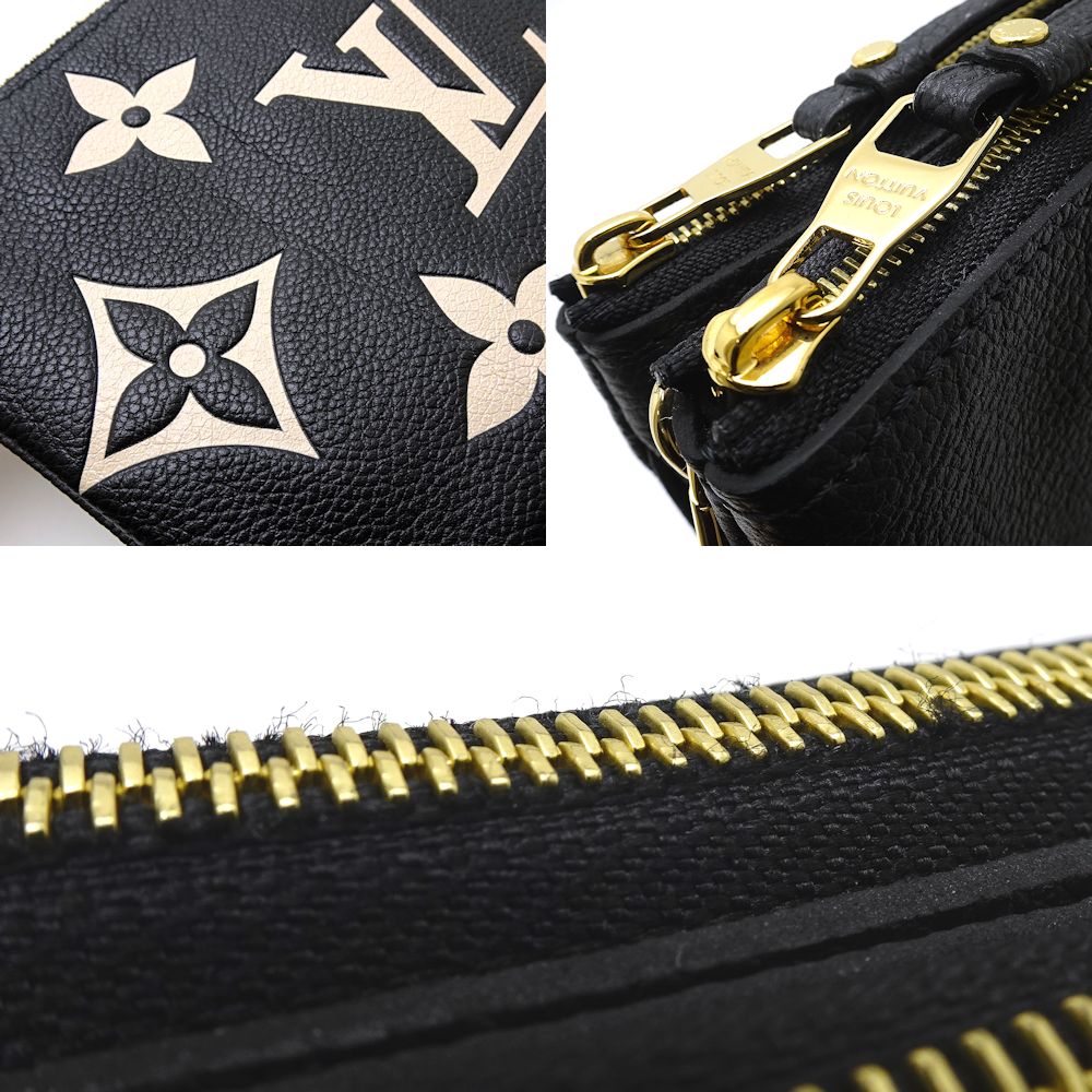 Louis Vuitton Pochette Double Zip Bicolor Monogram Empreinte Noir